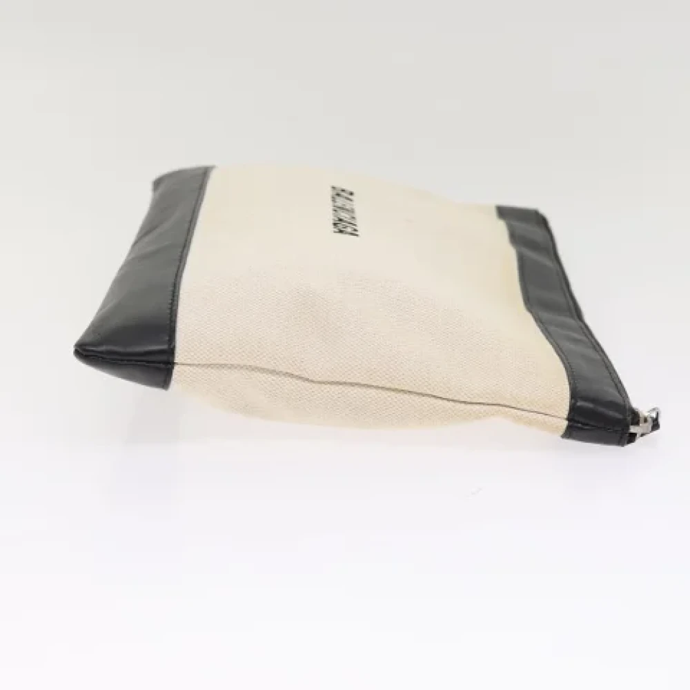 Balenciaga Vintage Pre-owned Canvas clutches Beige Dames