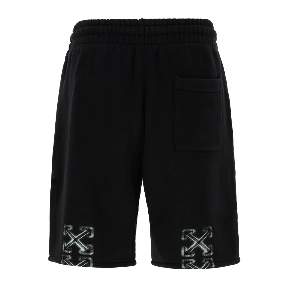 Off White Casual Denim Shorts voor Vrouwen Black Heren