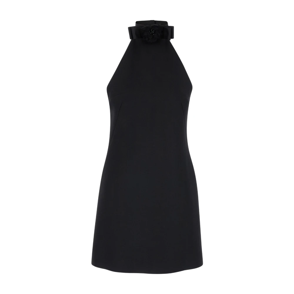 Dolce & Gabbana Mouwloze jurk met bloemenapplicatie Black Dames