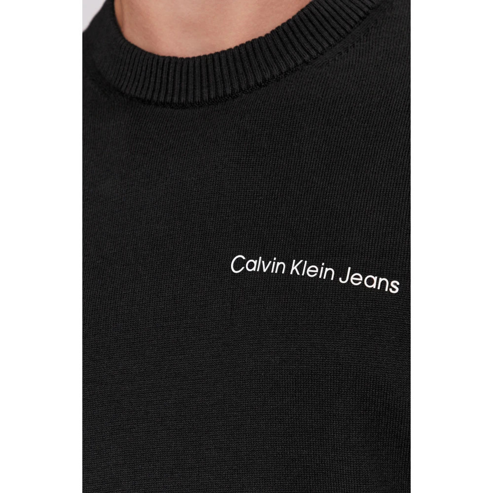 Calvin Klein Jeans Heren Biologisch Katoenen Trui Black Heren