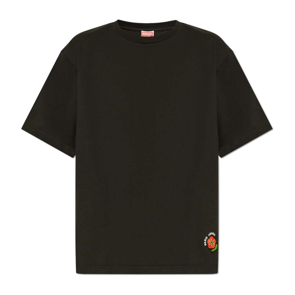 Kenzo T-shirt met geborduurd logo Black Heren