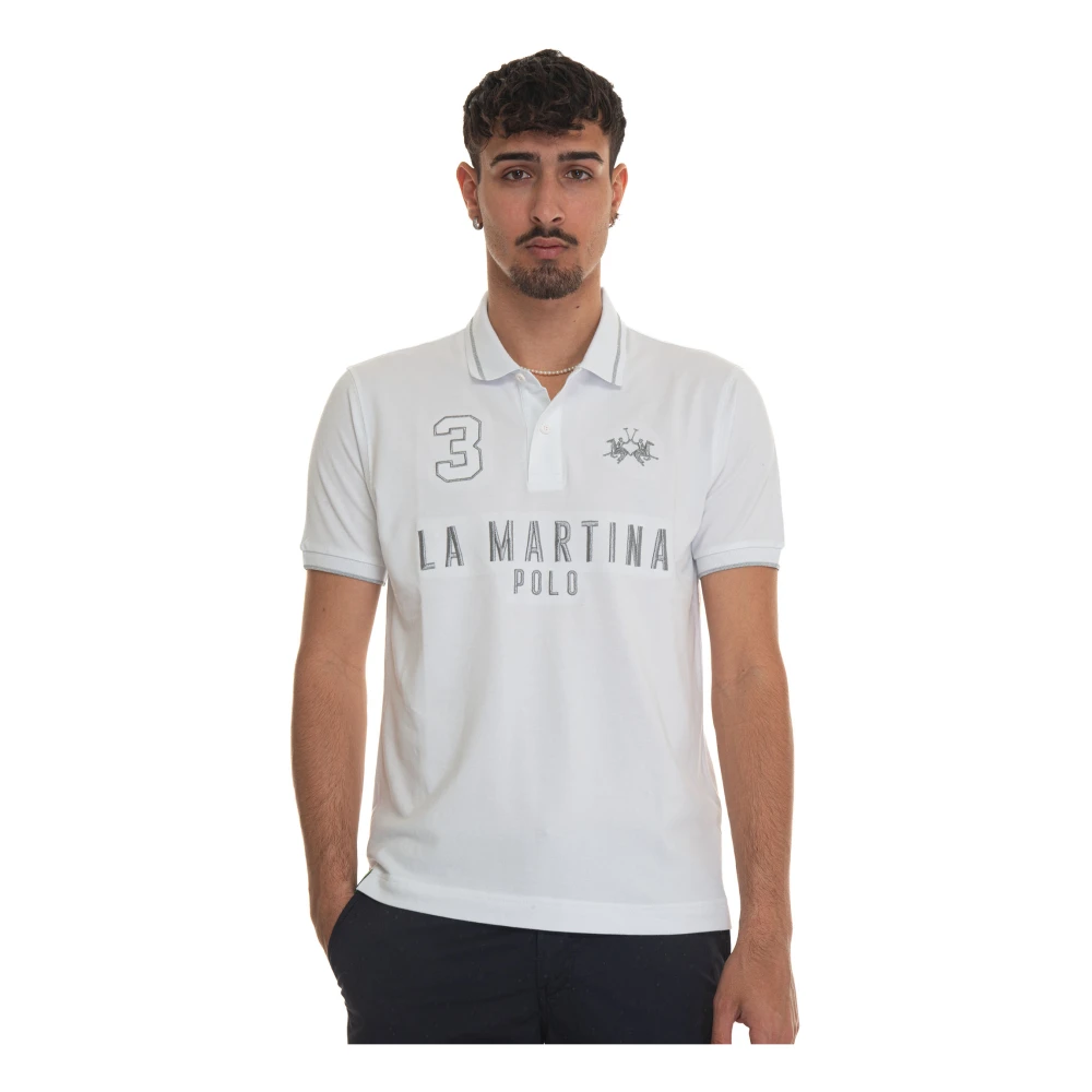 LA MARTINA Yeshayahu Polo Shirt in Katoen Piquet White Heren