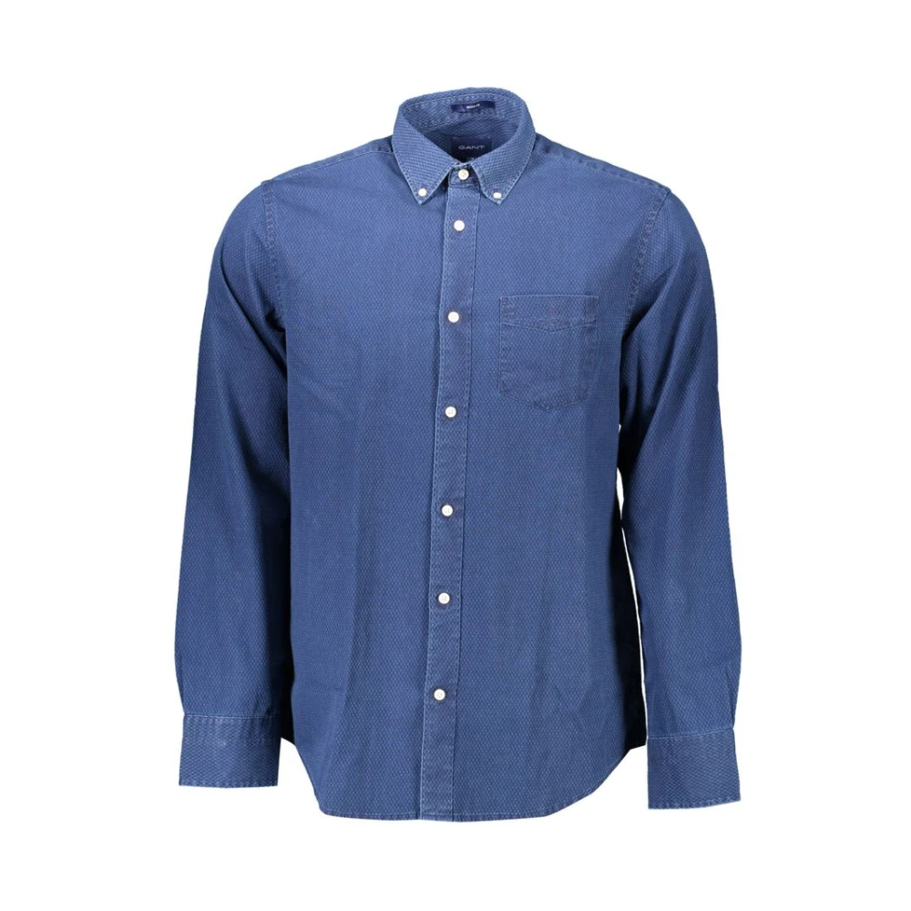 Gant Men's Blue Cotton Shirt - Casual Shirts - S - Shirts
