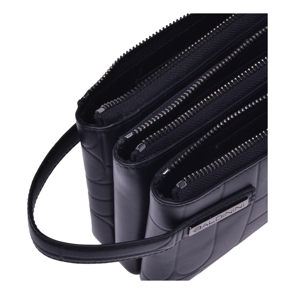 Baldinini Wallet met Monogram Black Heren