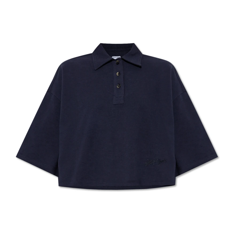 Bottega Veneta Polo met korte mouwen Blue Dames