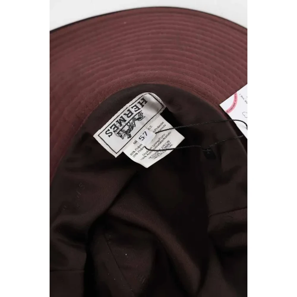 Hermès Vintage Pre-owned Polyester hats Red Dames
