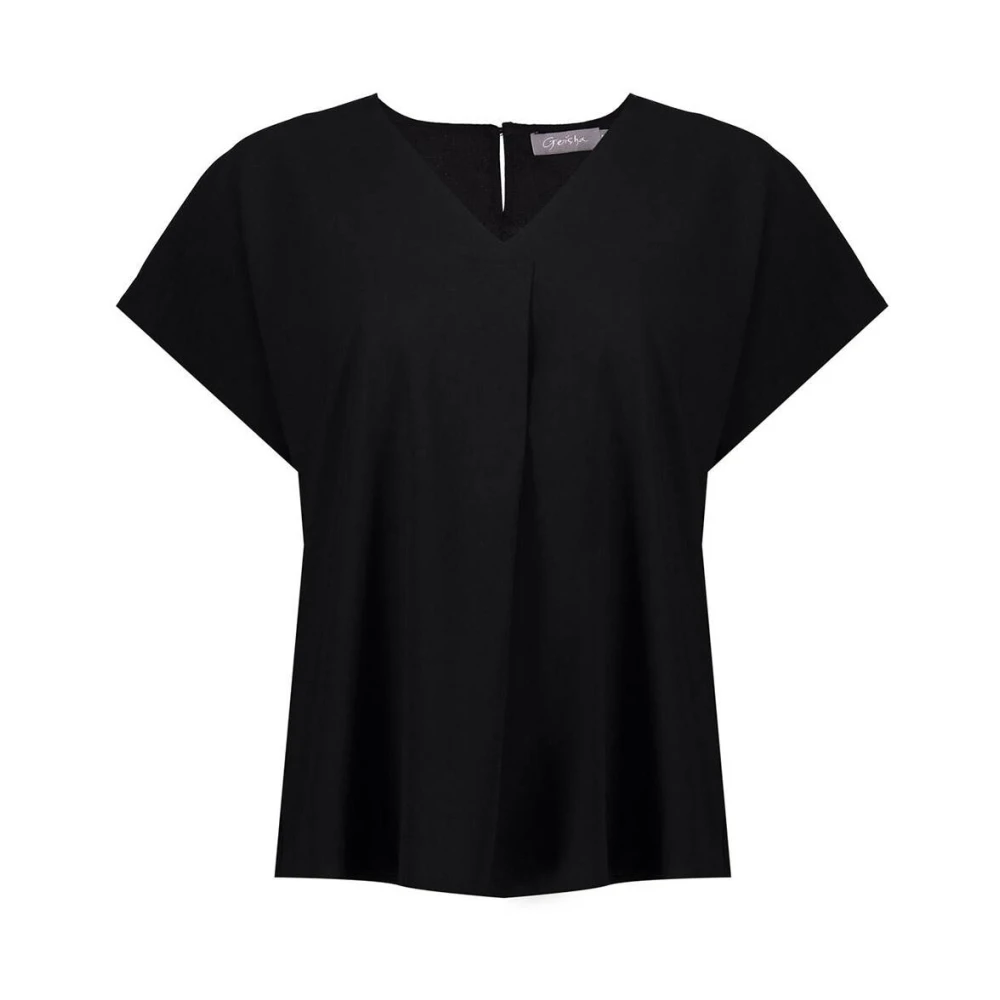 Geisha Mouwloze top met korte mouwen Black Dames