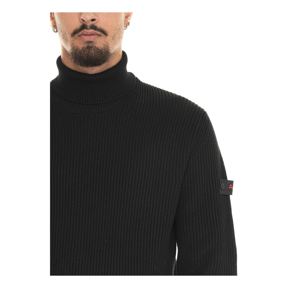 Peuterey Geribbelde Coltrui met Armlabel Black Heren