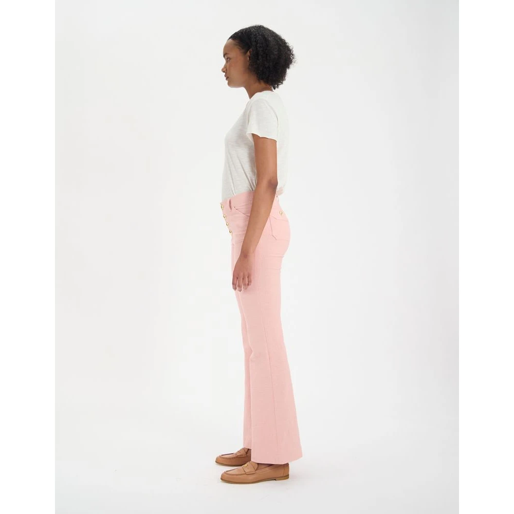 Ines De La Fressange Paris Charlotte katoenen broek Pink Dames