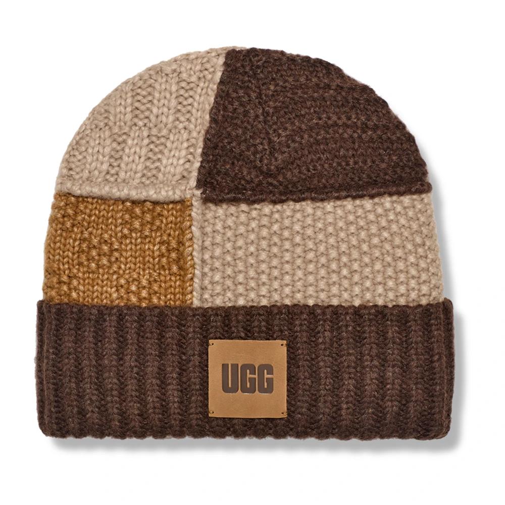 Ugg W Patchwork Beanie Brown Dames