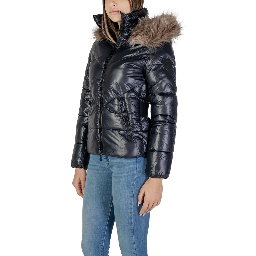 Only Zwarte Polyamide Jas & Mantel Collectie Black Dames