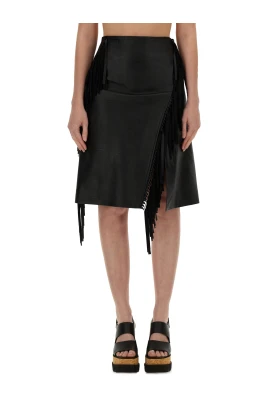 Fringe Alter Mat Midi Kjol