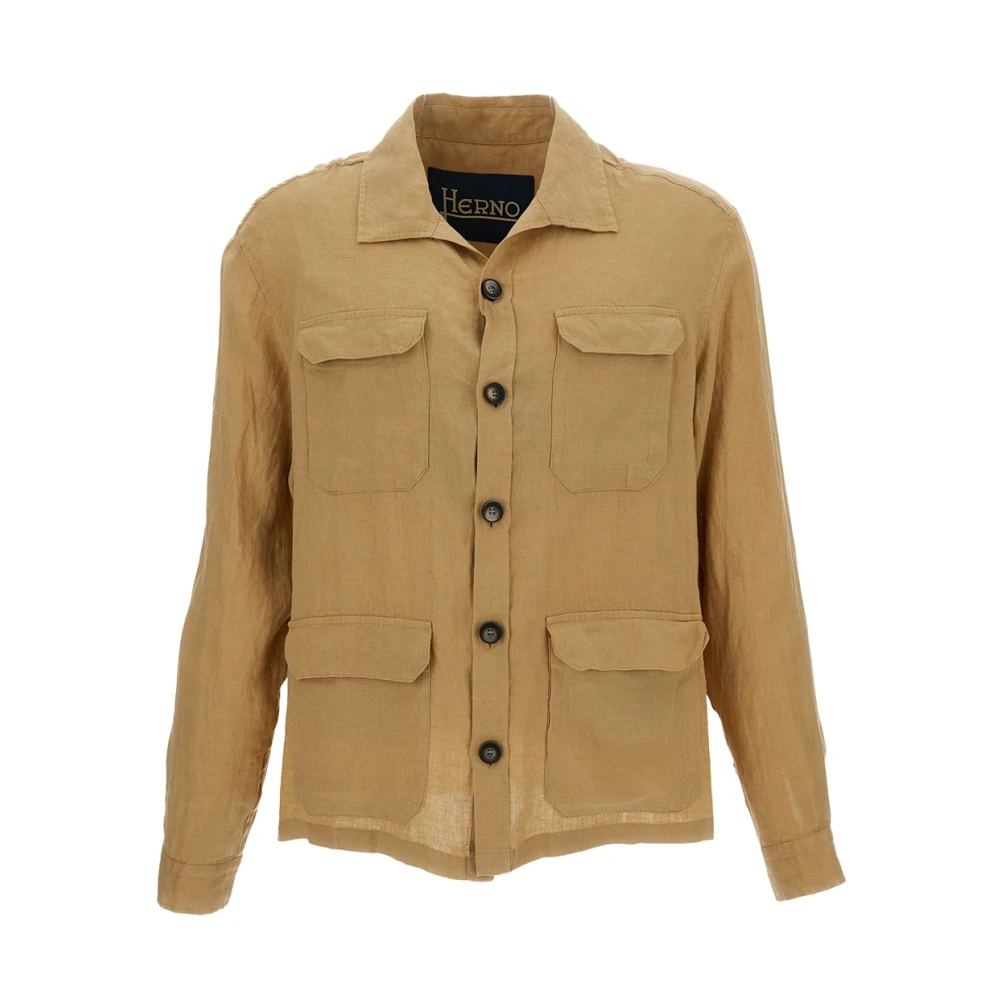 Herno Men's Beige Field Jacket - Light Jackets - L - Jackets