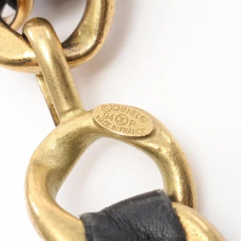 Chanel Vintage Pre-owned Leather belts Black Dames