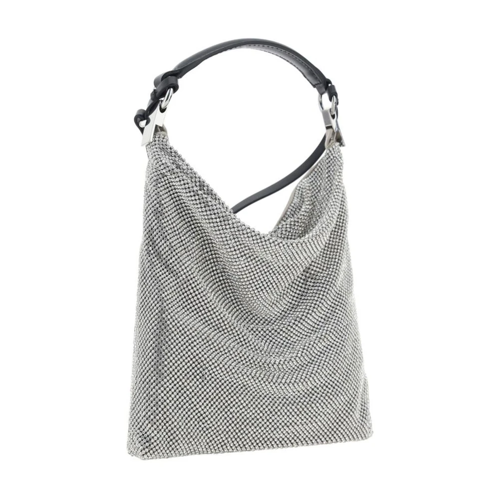 Benedetta Bruzziches Handtas met Kristalapplicatie en Kettingriem Gray Dames
