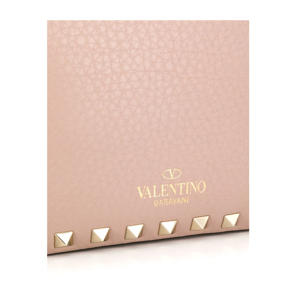Valentino Garavani Studded Roze Leren Crossbody Tas Pink Dames