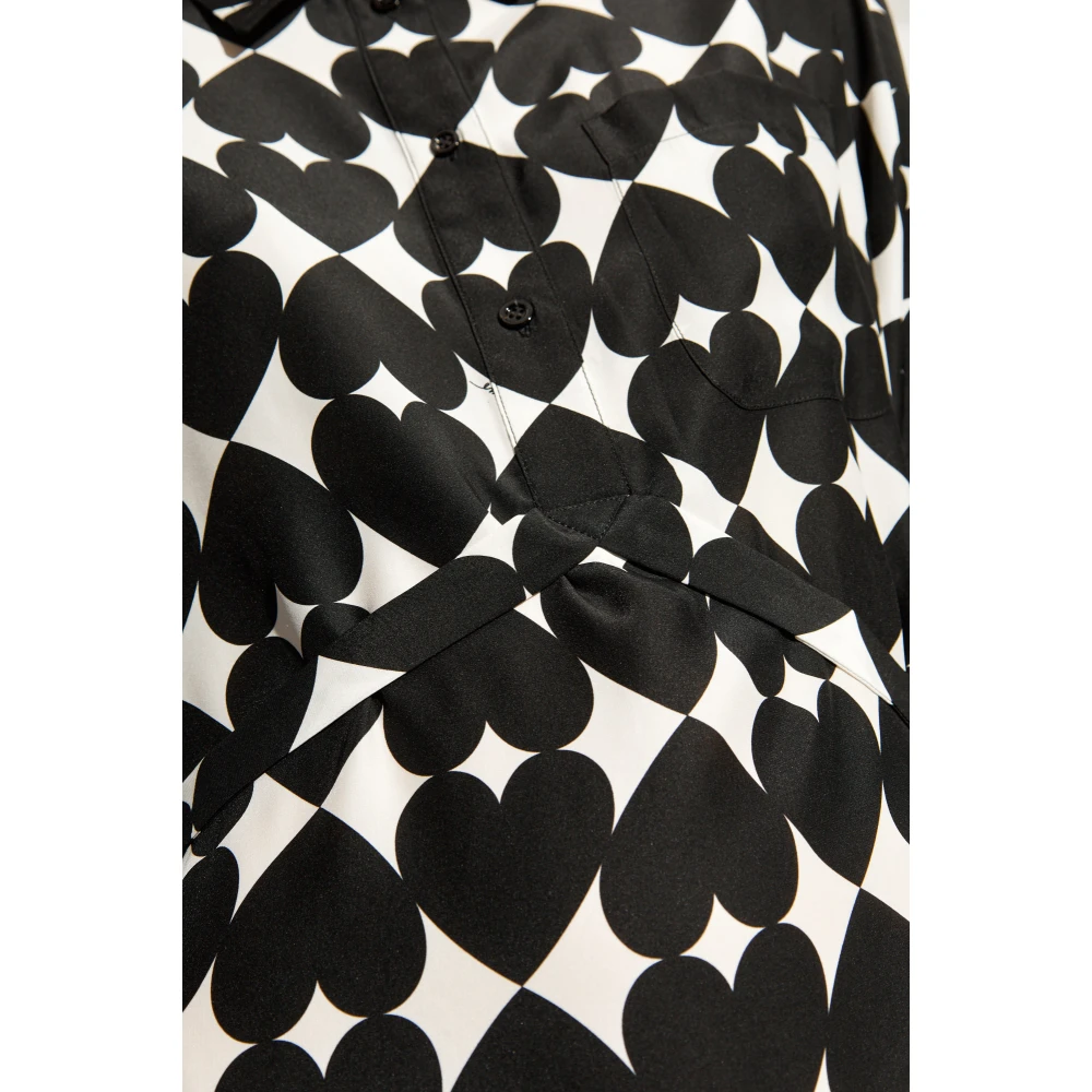 Moschino Jurk met kraag Black Dames