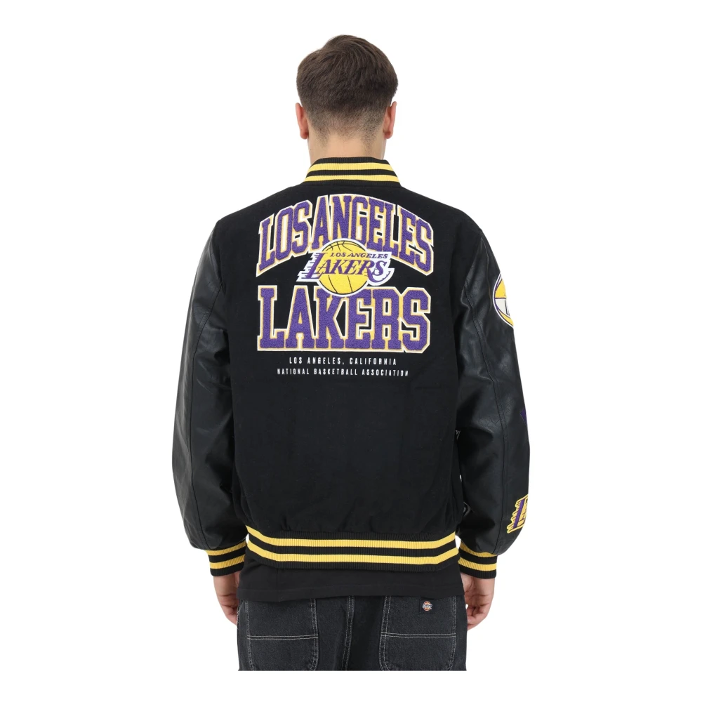 new era LA Lakers Bomberjack Zwart Black Heren
