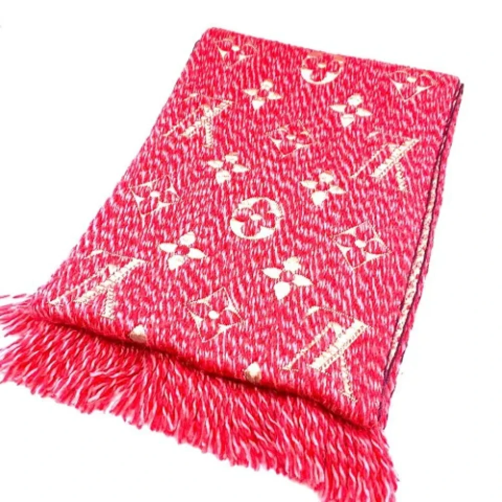 Louis Vuitton Vintage Pre-owned Wool scarves Red Dames