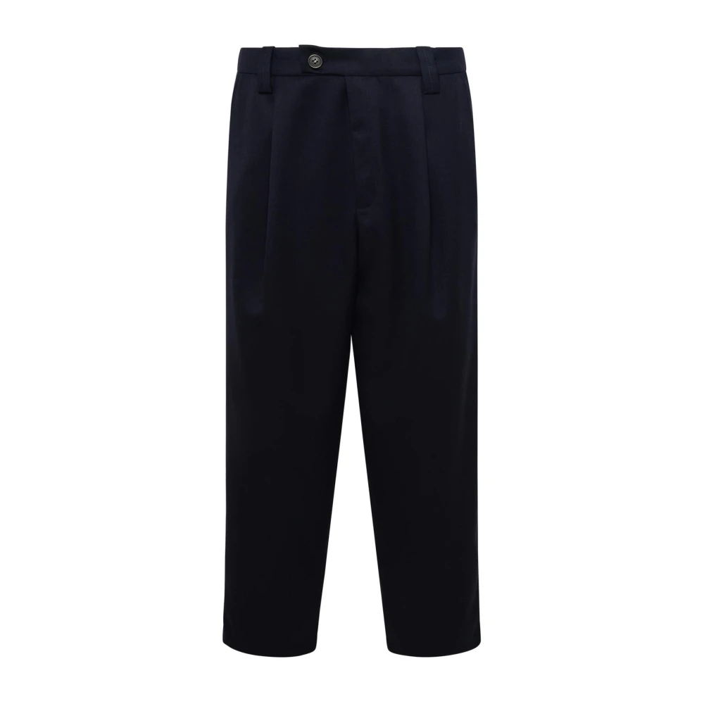 A.p.c. Blåa yllebyxor med regular fit Blue, Herr