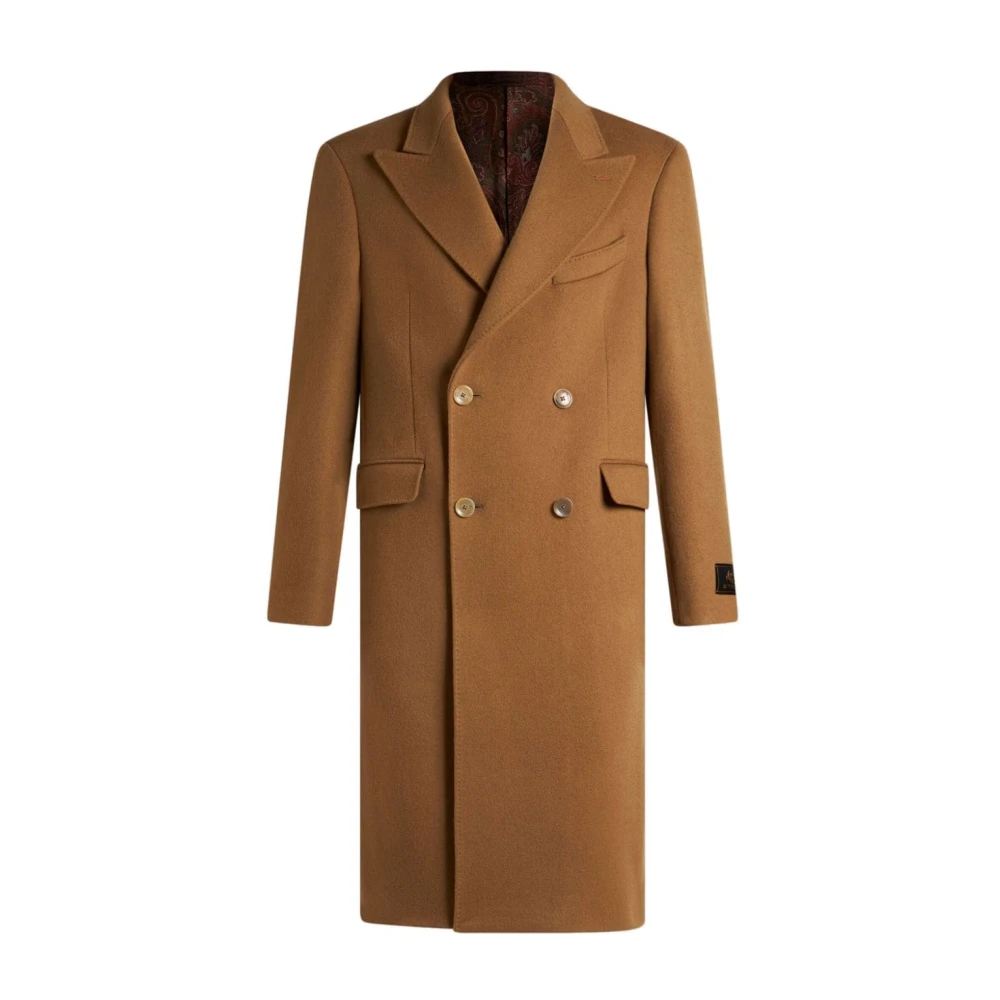 ETRO Bruine Kasjmier Dubbel-Borst Jas Brown Heren