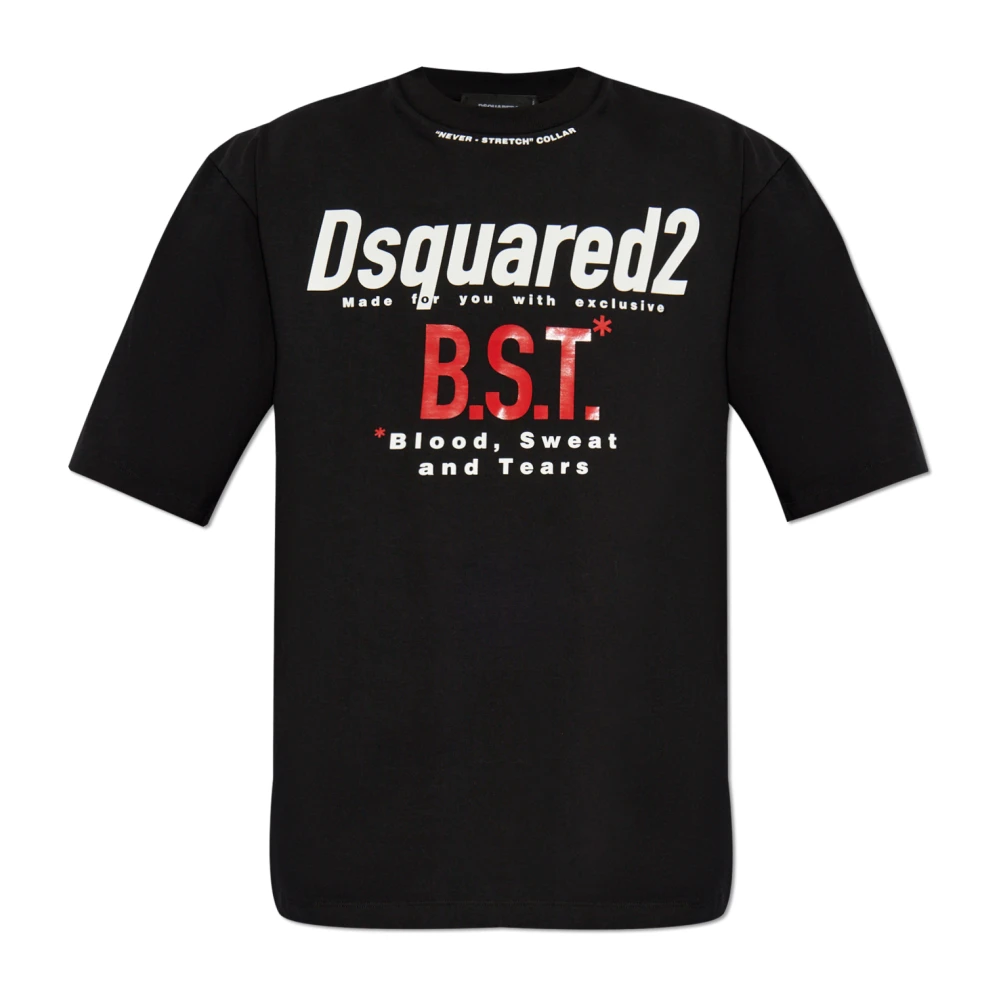 Dsquared2 T-shirt met print Black Heren