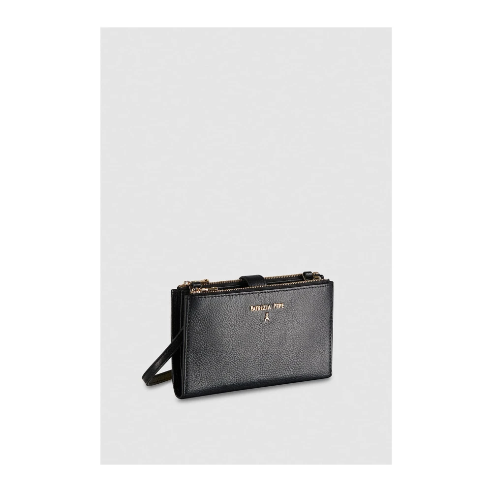 PATRIZIA PEPE Dubbele ritsportemonnee Art. Cq9774L001 Black Dames