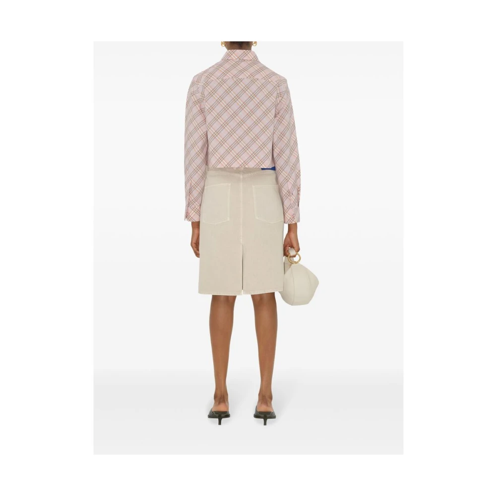 Burberry Vintage Check Patroon Katoenen Overhemd Pink Dames