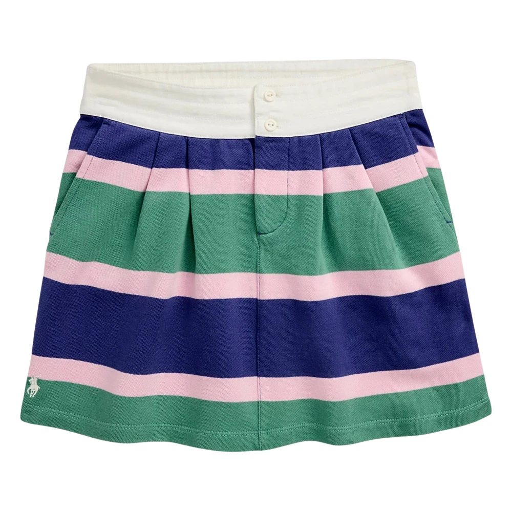 Ralph Lauren Girls Green Loopback Terry Rugby Skirt - Kids Skirts - 16 Y - Kids