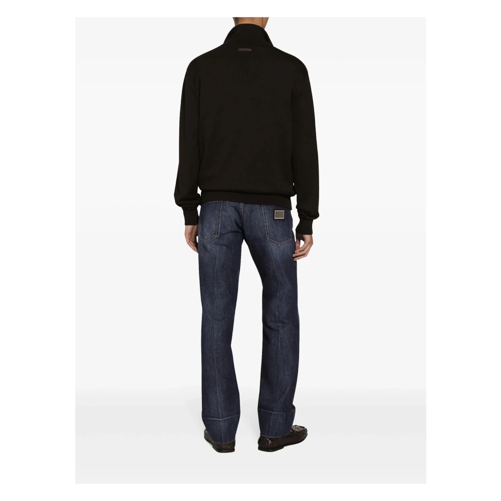 Dolce & Gabbana Bruine Suède Bomber Gebreide Mouwen Jas Brown Heren