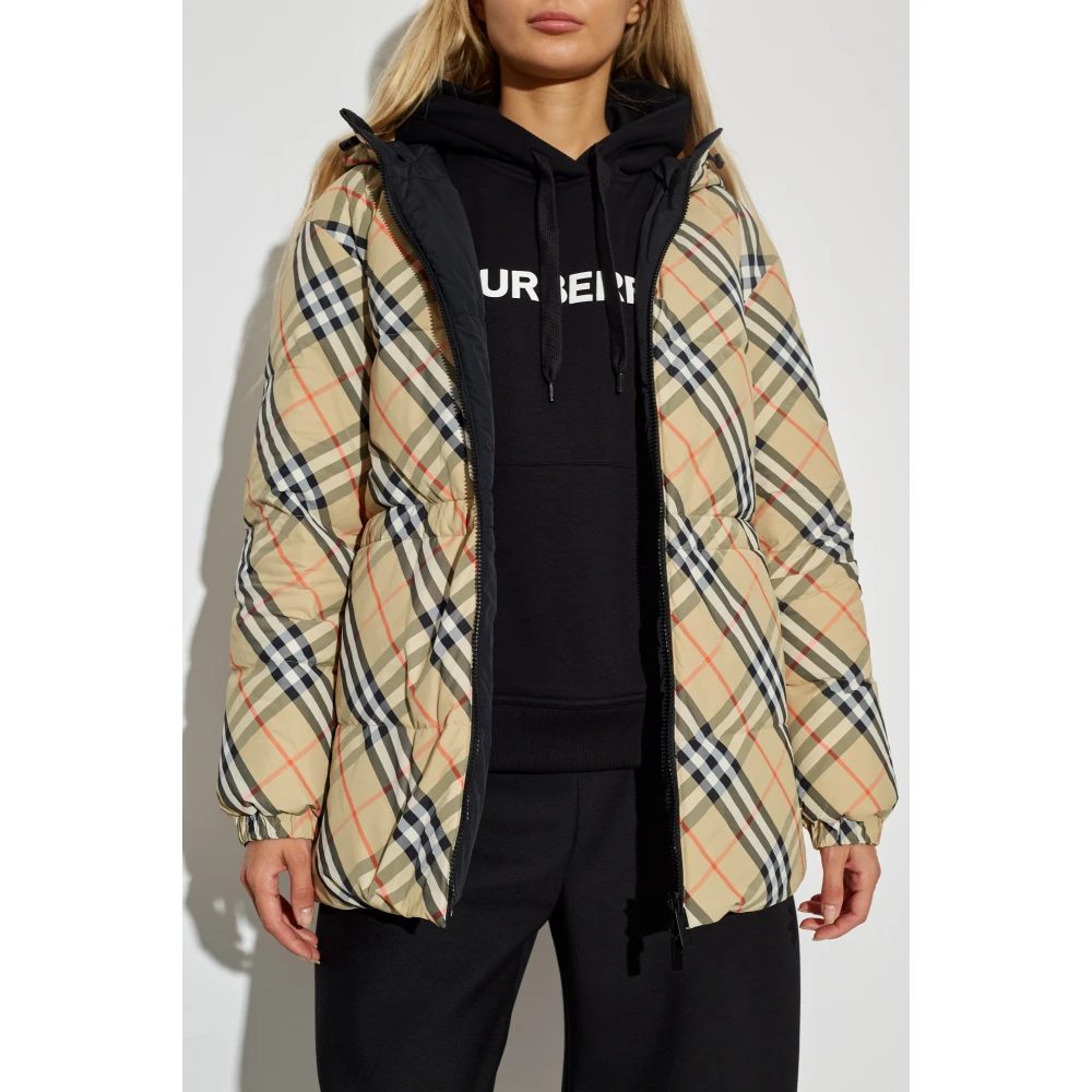 Burberry Omkeerbare jas met ruitpatroon Beige Dames