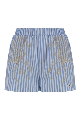 Broderade Poplin Shorts