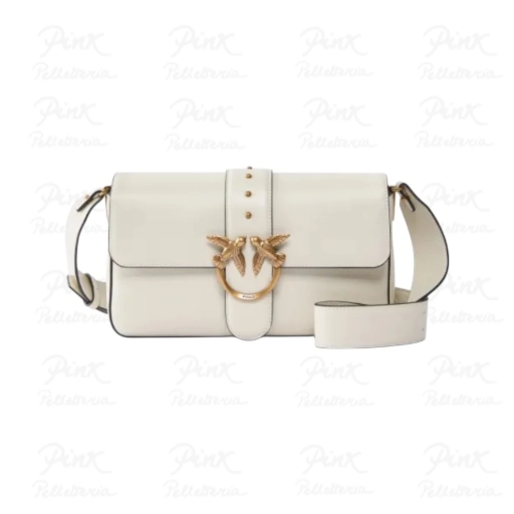 Pinko Love One Classic Slouchy - Female - Cross Body Bags - White - One Size - Bags