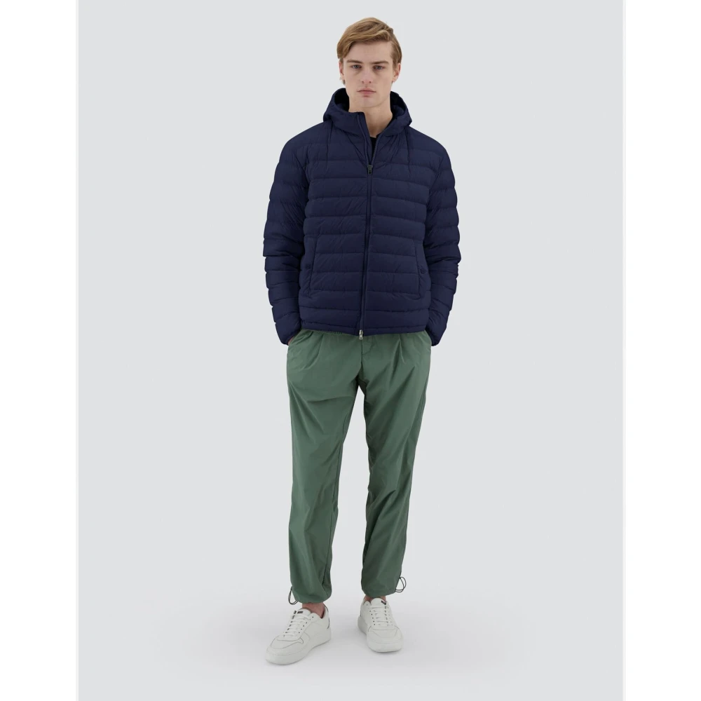 Herno Licht Nylon Stretch Bomber Resort Jas Blue Heren