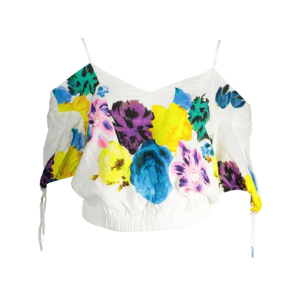 Desigual Women's Multicolor Elegant Viscose Top With V-Neck - Sleeveless Tops - M- Tops