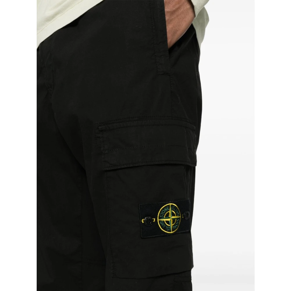 Stone Island Zwarte Stijlvolle Broek Black Heren