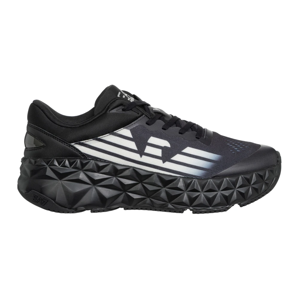 Emporio Armani Ea7 Herren Schwarz Schnür-Sneakers