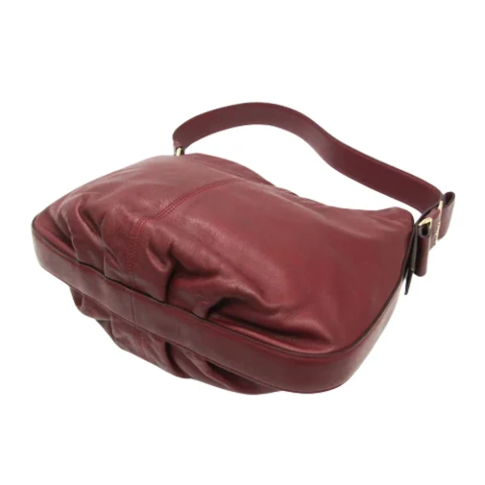 Salvatore Ferragamo Pre-owned Leather shoulder-bags Red Dames