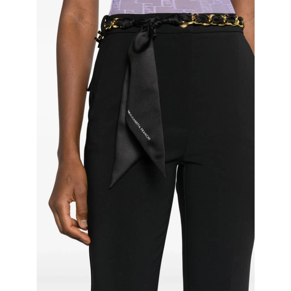 Elisabetta Franchi Zwarte Broek Black Dames