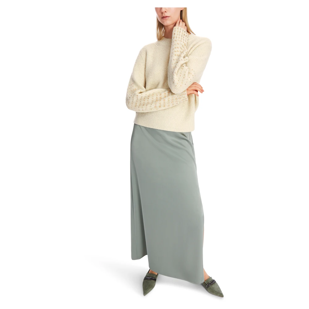 Marc Cain Gebreide Trui met Parels Beige Dames