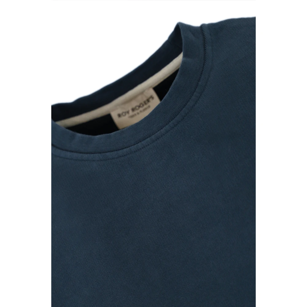 Roy Roger's Blauwe Katoenen Sweatshirt Lange Mouw Blue Heren