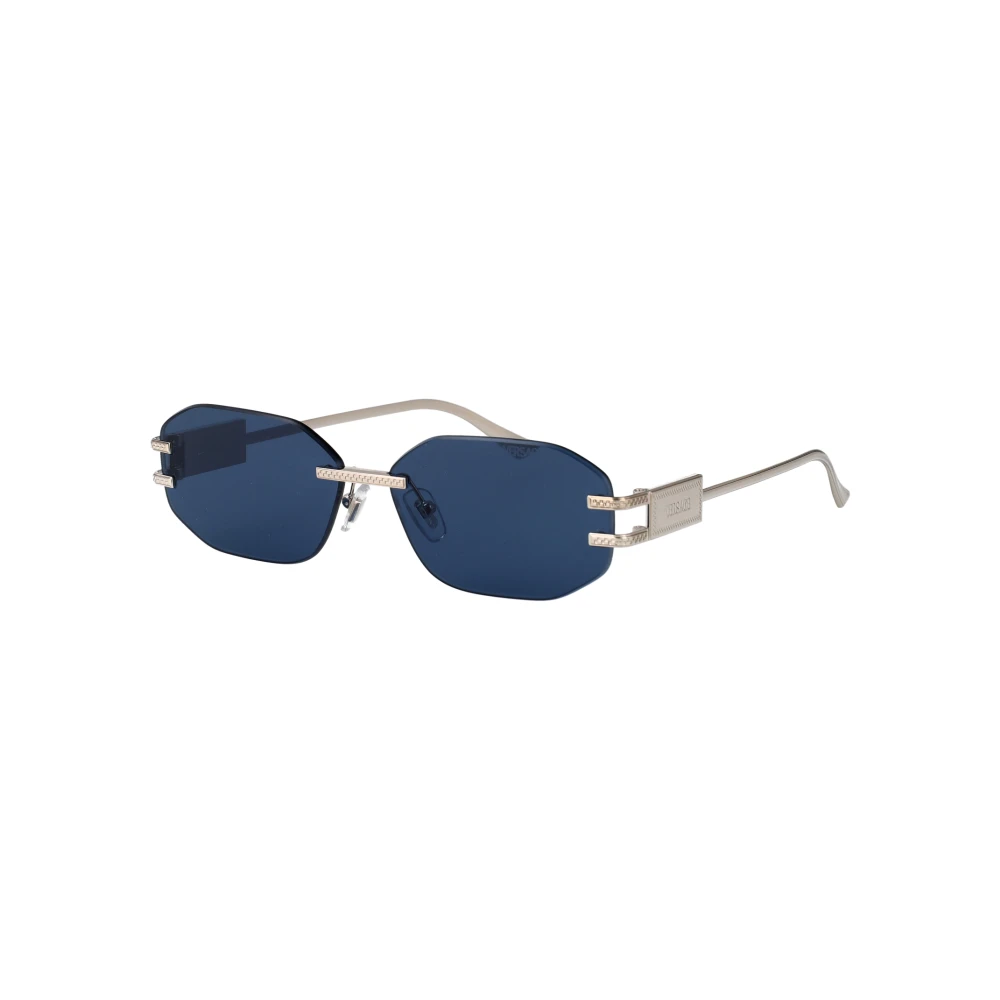 Versace , Silver Sunglasses Dark Blue lenses, VE2274 100080, Mojo Glasses - Image 3