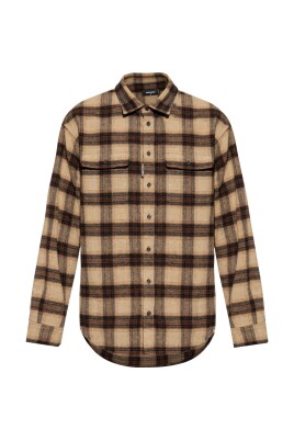 chemise-homme-marron-beige
