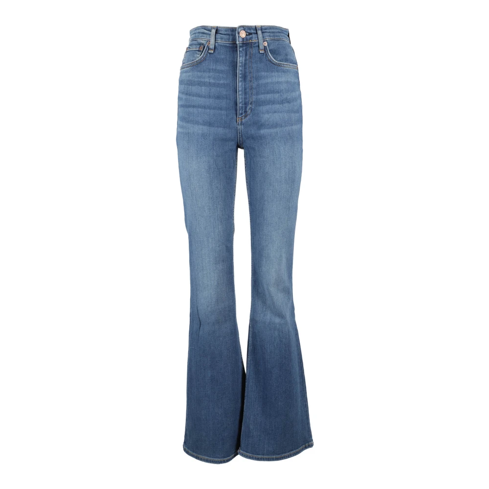 Rag & Bone Hoge Taille Flare Jeans Blue Dames