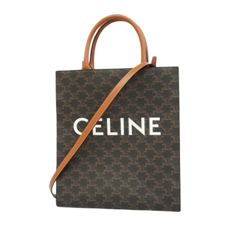 Celine Vintage Pre-owned Leather totes Brown Dames