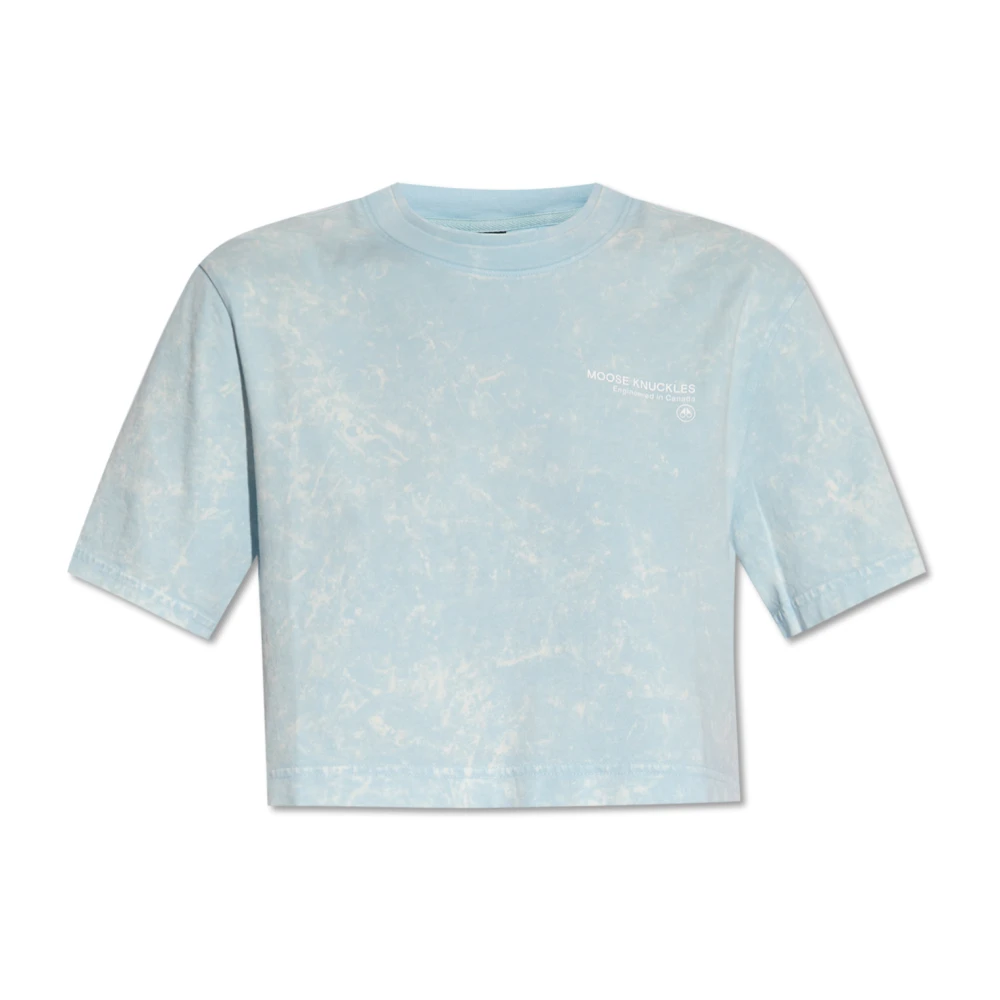Moose Knuckles T-shirt med logotyp Blue, Dam