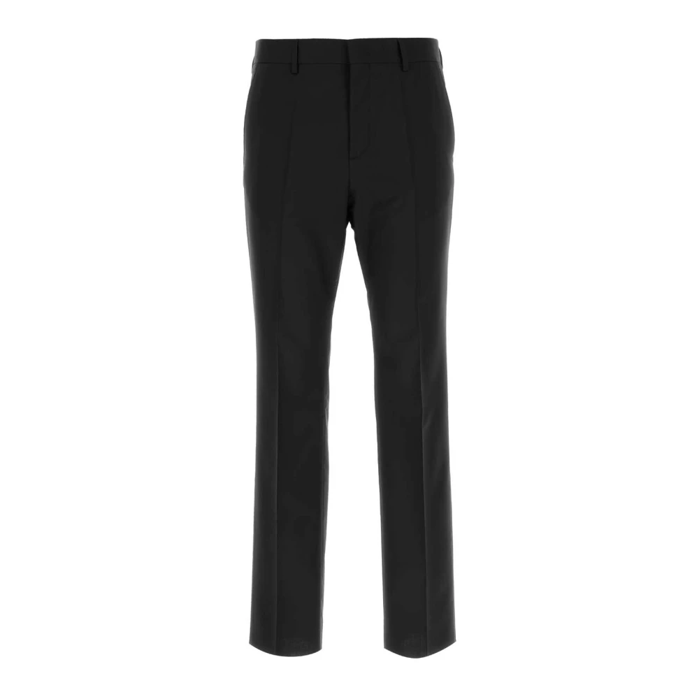 Valentino Garavani Men's Black Wool Blend Pant - Suit Trousers - Xl - Trousers