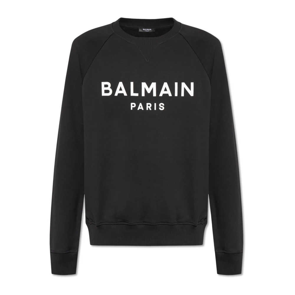Balmain Sweatshirt met logo Black Heren