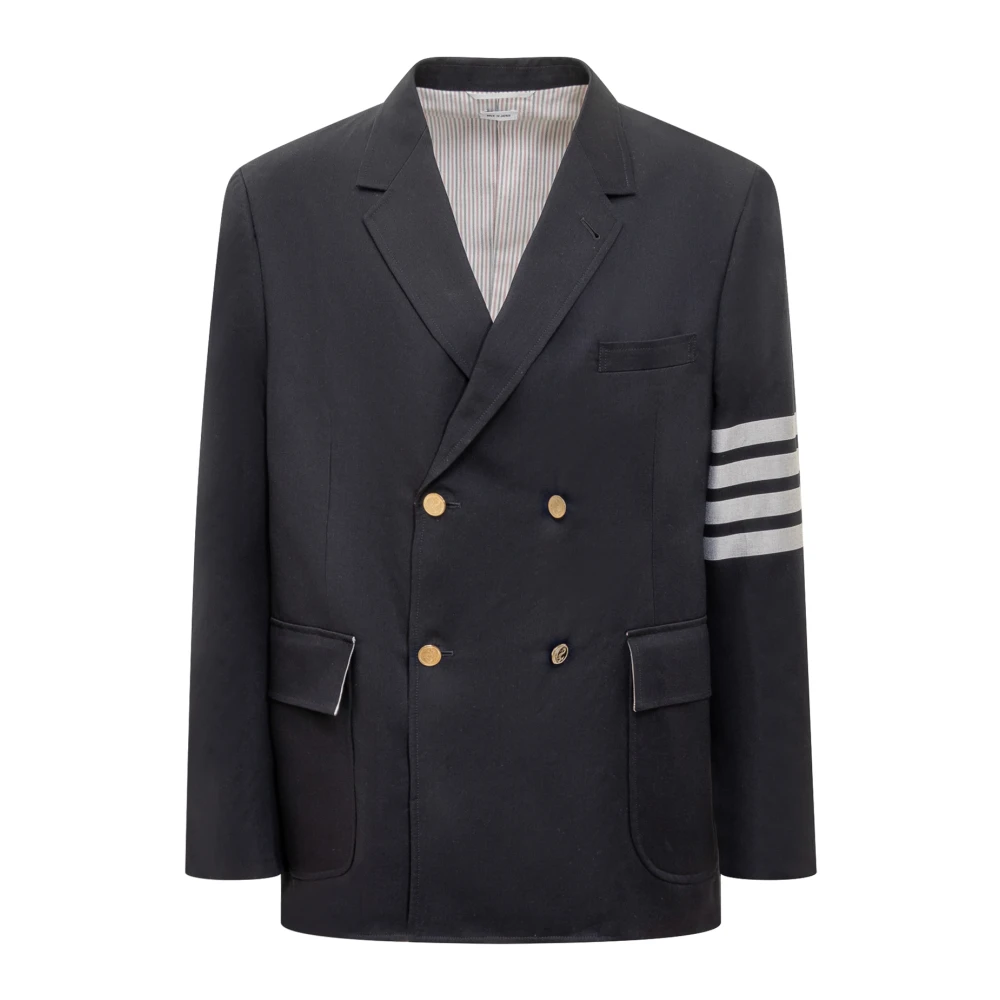 Thom Browne Moderne Ongestructureerde Blazer voor Mannen Blue Heren