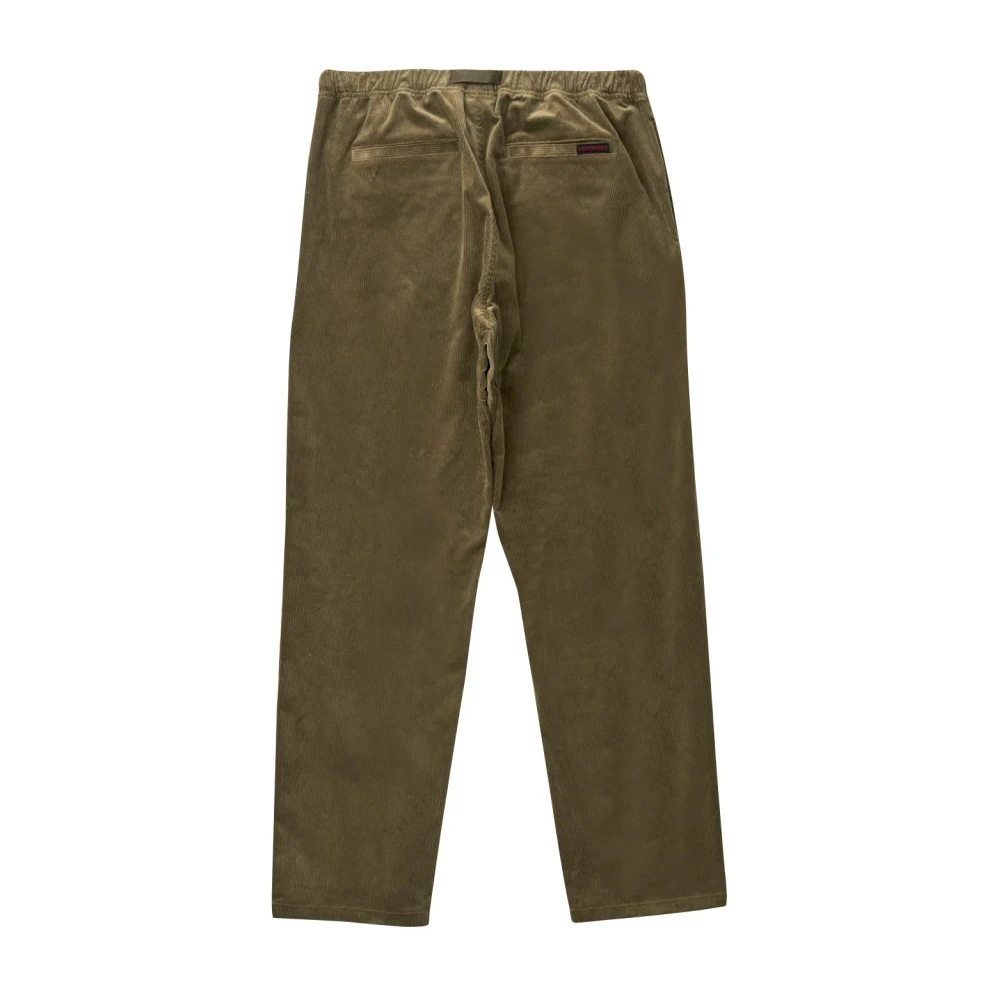 Gramicci Corduroy broek met strikceintuur Green Heren